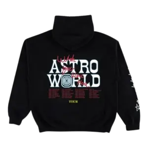 AstroWorld Wish You Were Here Tour Hoodie Black Back