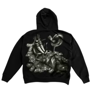 SPONGEBOB LEGAL TENDER ZIP UP HOODIE - BLACK