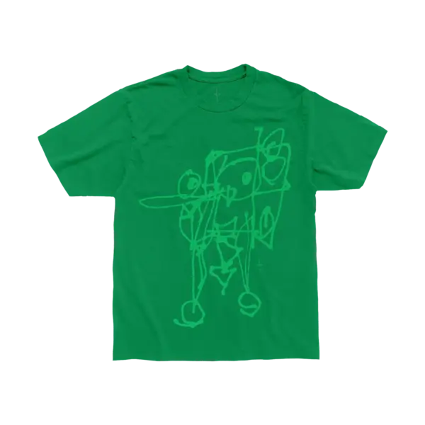 TRAVIS SCOTT SPONGEBOB DOODLEBOB TEE - GREEN Front